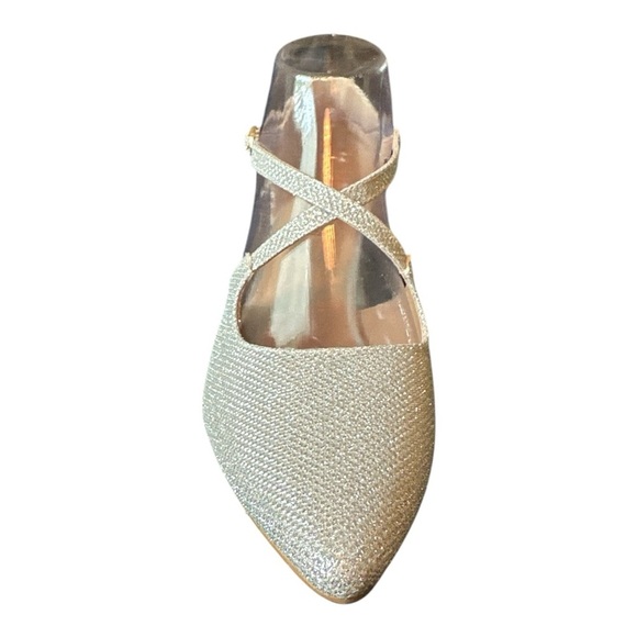 IDIFU Silver Glitter Block Heels | Cross Strap Party Shoes | Size 7.5 - Picture 8 of 12